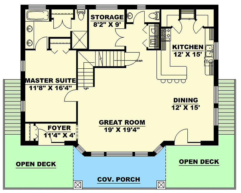 Plan 350001GH: 3600 Square Foot Mountain Craftsman with ICF Exterior Walls - Floor Plan - Main Level - Craftsman, Mountain