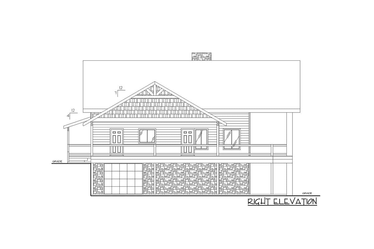 Plan 350002GH: 2400 Square Foot Mountain or Lake Home Plan with Massive Vaulted Deck - Image #5 - Contemporary, Mountain