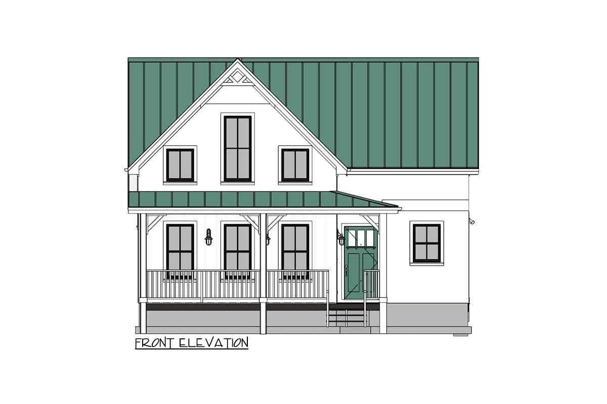 Plan 430826SNG: 3-Bed Cottage Just Over 1,000 Square Feet of Living Space - Image #17 - Cottage, Country, Modern Farmhouse, Vacation