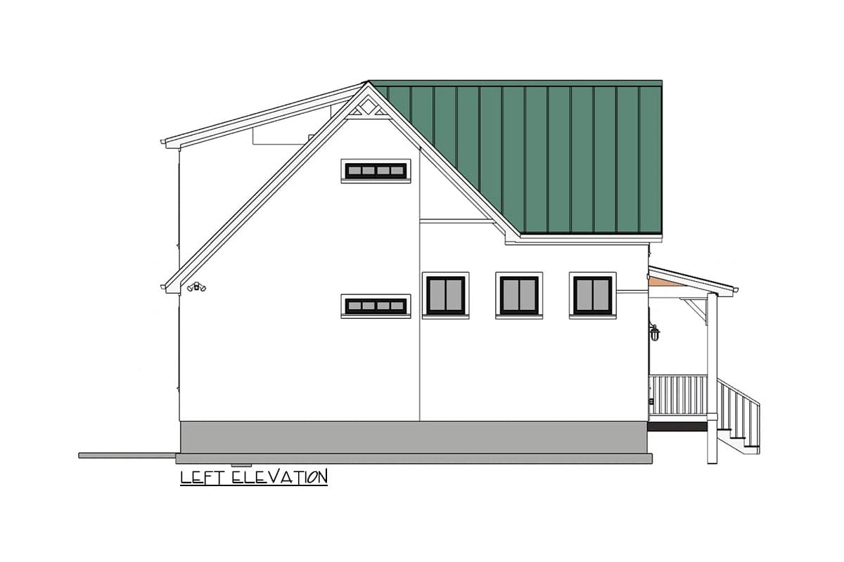 Plan 430826SNG: 3-Bed Cottage Just Over 1,000 Square Feet of Living Space - Image #18 - Cottage, Country, Modern Farmhouse, Vacation