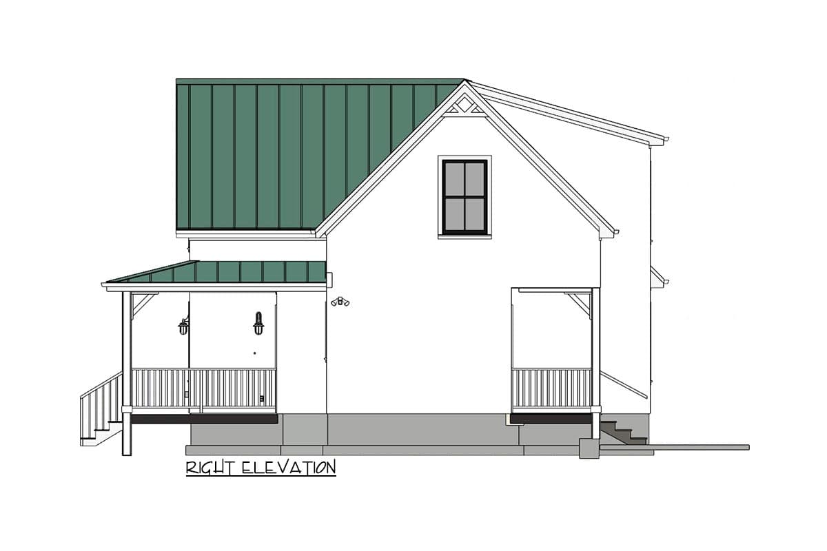 Plan 430826SNG: 3-Bed Cottage Just Over 1,000 Square Feet of Living Space - Image #20 - Cottage, Country, Modern Farmhouse, Vacation