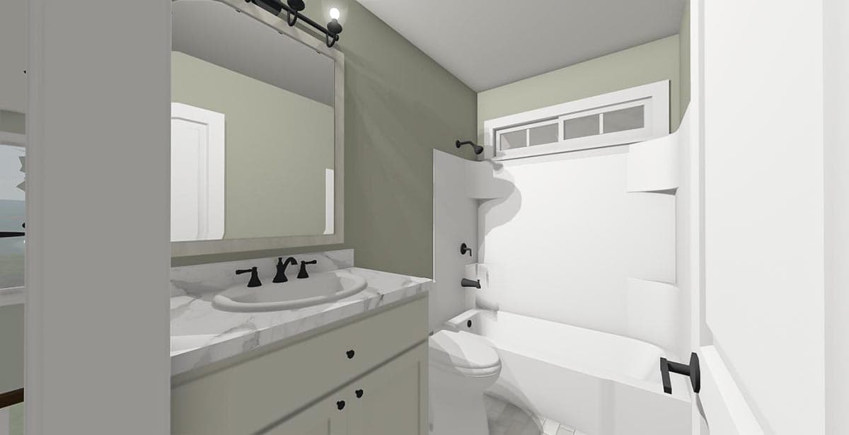 Plan 430826SNG: 3-Bed Cottage Just Over 1,000 Square Feet of Living Space - Image #16 - Cottage, Country, Modern Farmhouse, Vacation