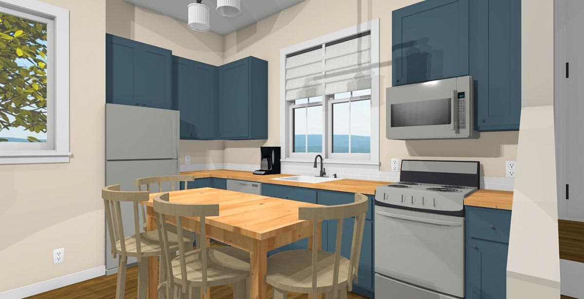 Plan 430827SNG: 3-Bed 960 Square Foot Country Cottage - Image #4 - Acadian, Cottage, Country, Farmhouse, Modern Farmhouse