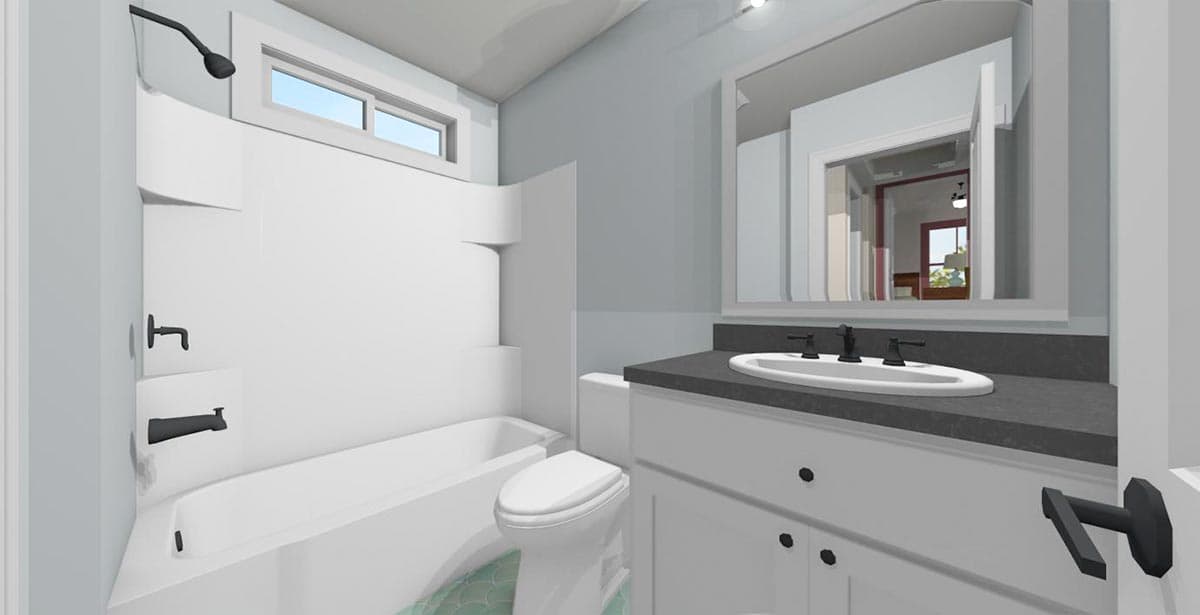Plan 430827SNG: 3-Bed 960 Square Foot Country Cottage - Image #18 - Acadian, Cottage, Country, Farmhouse, Modern Farmhouse