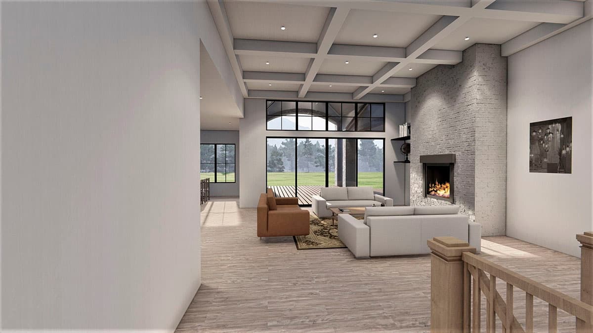 Plan 490078NAH: One-Story 2600 Square Foot Transitional Home Plan with Optional Lower Level Apartment - Image #6 - New American, Ranch, Transitional