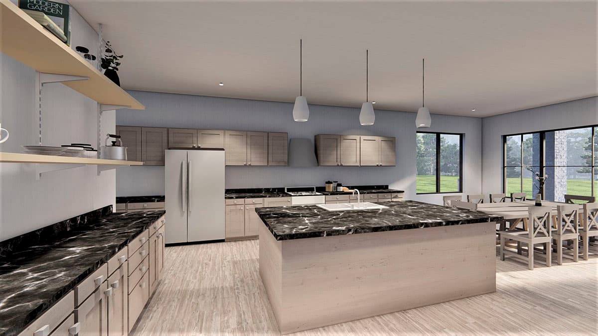 Plan 490078NAH: One-Story 2600 Square Foot Transitional Home Plan with Optional Lower Level Apartment - Image #8 - New American, Ranch, Transitional