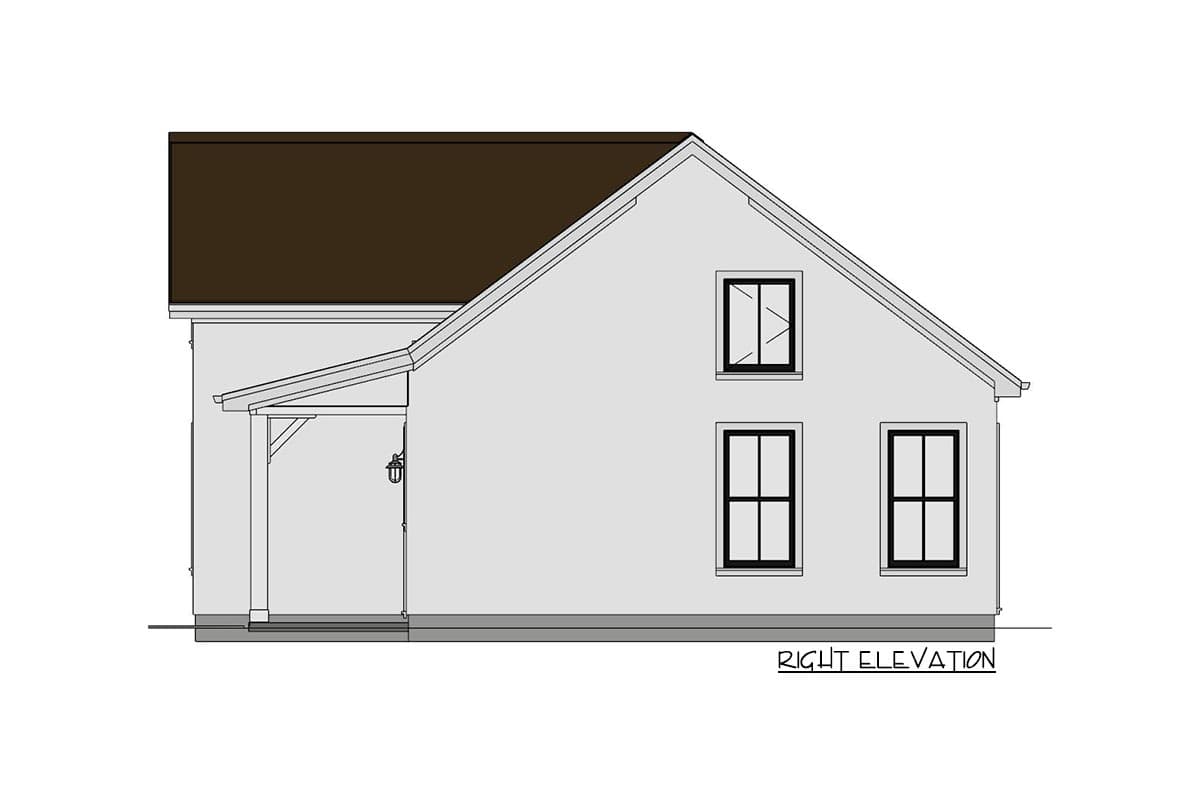 Plan 430828SNG: Compact Cottage Plan with Loft - Image #22 - Cottage, Country, Farmhouse