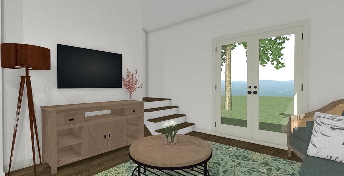 Plan 430828SNG: Compact Cottage Plan with Loft - Image #6 - Cottage, Country, Farmhouse