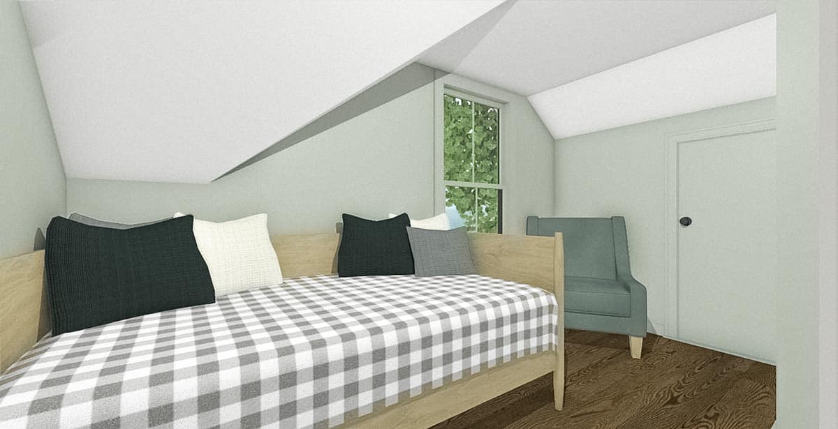 Plan 430828SNG: Compact Cottage Plan with Loft - Image #9 - Cottage, Country, Farmhouse