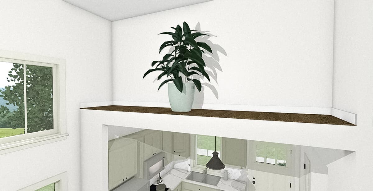 Plan 430828SNG: Compact Cottage Plan with Loft - Image #11 - Cottage, Country, Farmhouse