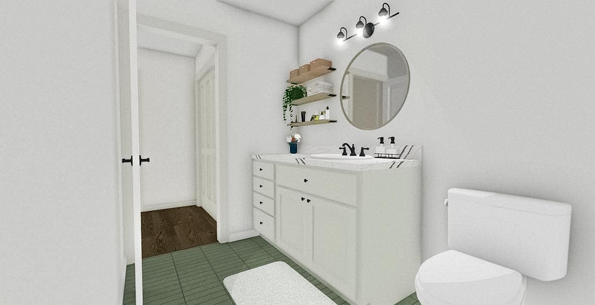 Plan 430828SNG: Compact Cottage Plan with Loft - Image #12 - Cottage, Country, Farmhouse