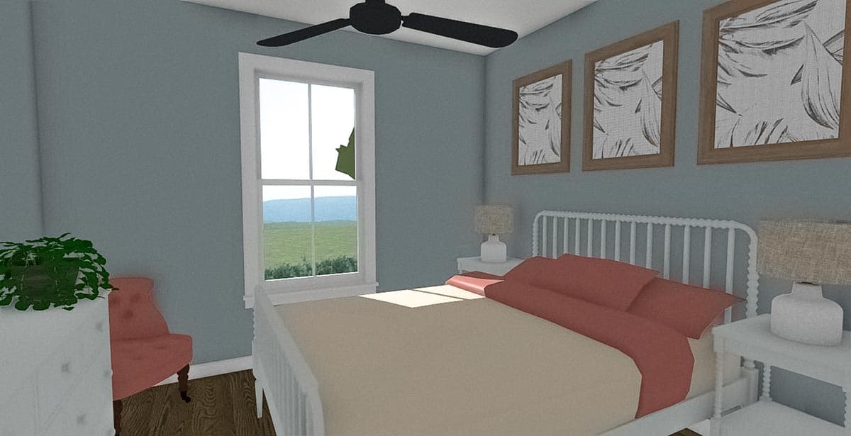 Plan 430828SNG: Compact Cottage Plan with Loft - Image #14 - Cottage, Country, Farmhouse