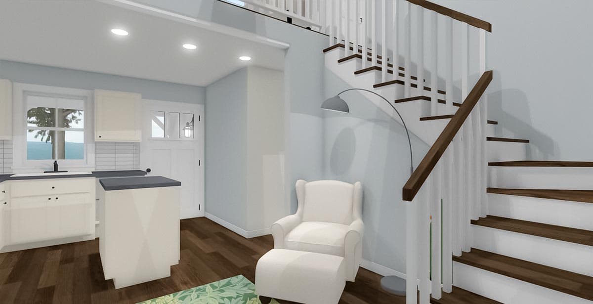 Plan 430829SNG: 800 Square Foot ADU Country Home Plan with 3 Beds - Image #7 - Cottage, Country, Craftsman, Farmhouse, Traditional