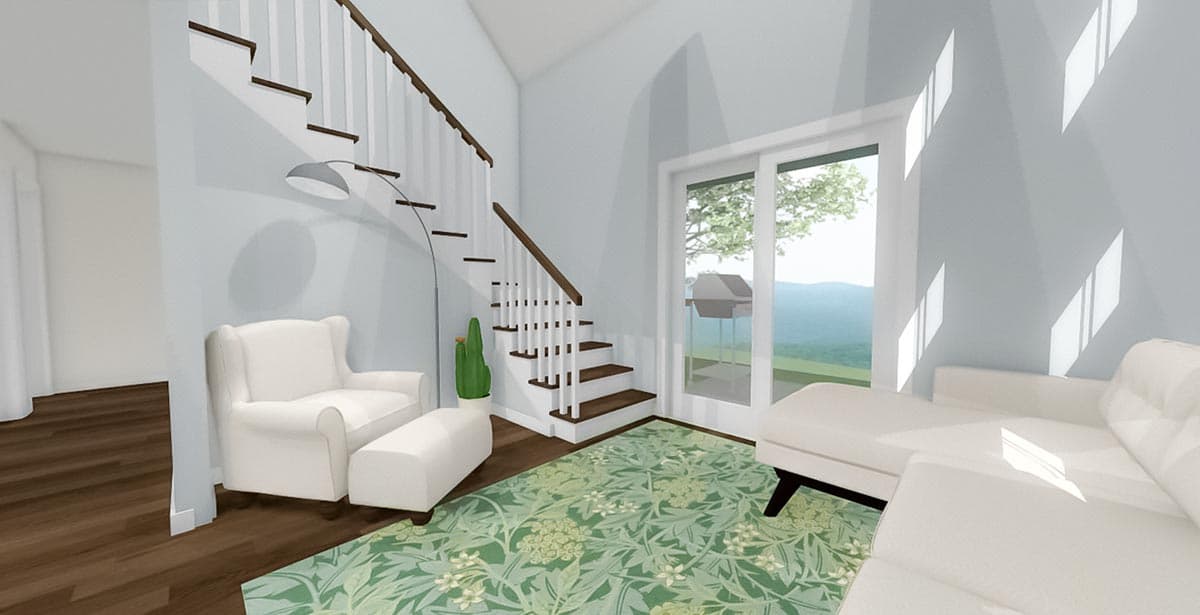 Plan 430829SNG: 800 Square Foot ADU Country Home Plan with 3 Beds - Image #8 - Cottage, Country, Craftsman, Farmhouse, Traditional