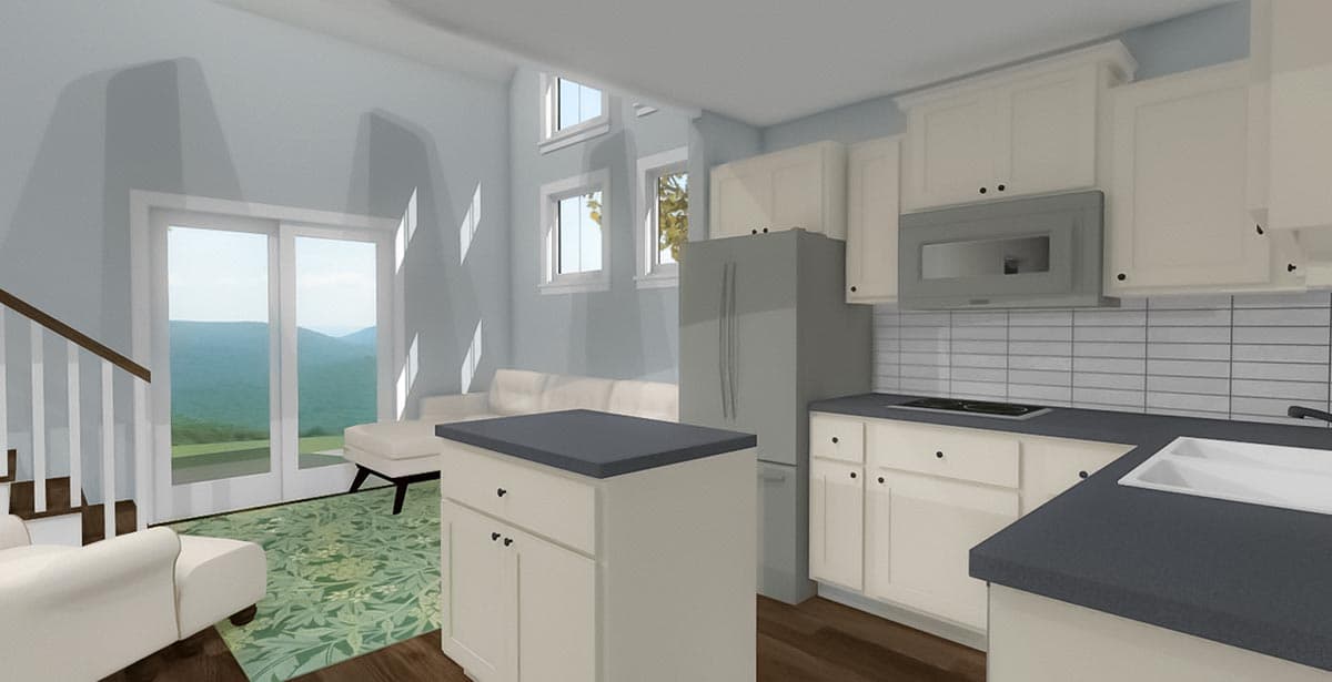 Plan 430829SNG: 800 Square Foot ADU Country Home Plan with 3 Beds - Image #10 - Cottage, Country, Craftsman, Farmhouse, Traditional