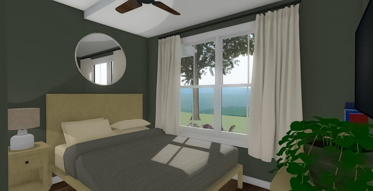 Plan 430829SNG: 800 Square Foot ADU Country Home Plan with 3 Beds - Image #14 - Cottage, Country, Craftsman, Farmhouse, Traditional