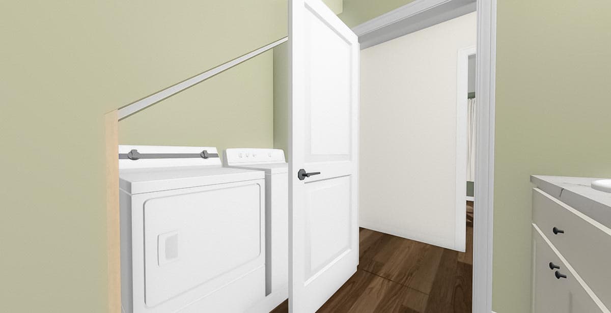 Plan 430829SNG: 800 Square Foot ADU Country Home Plan with 3 Beds - Image #16 - Cottage, Country, Craftsman, Farmhouse, Traditional