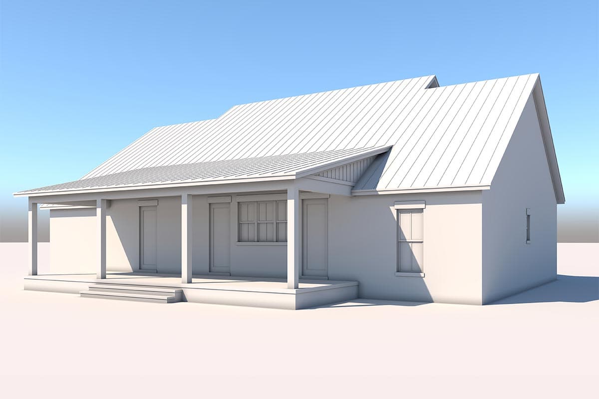 Plan 51931HZ: 3-Bed Southern Traditional-Style Plan with Home Office - 2400 Sq Ft - Image #8 - Acadian, Southern, Southern Traditional, Traditional
