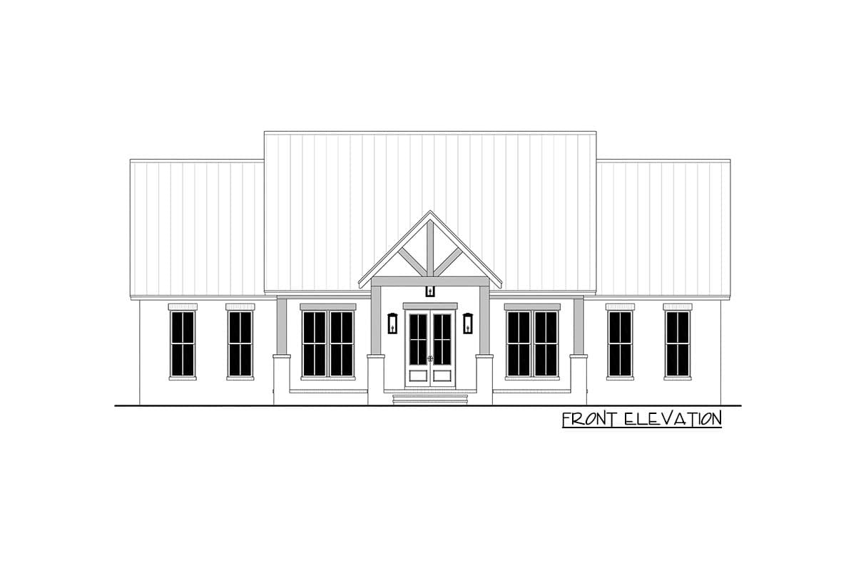 Plan 51931HZ: 3-Bed Southern Traditional-Style Plan with Home Office - 2400 Sq Ft - Image #10 - Acadian, Southern, Southern Traditional, Traditional