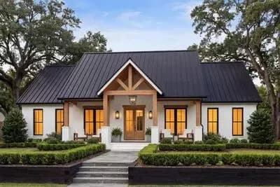 3-Bed Southern Traditional-Style Plan with Home Office - 2400 Sq Ft