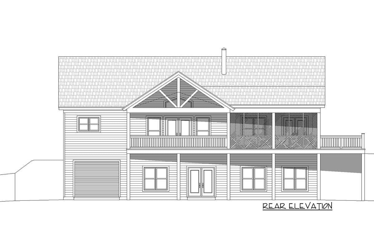 Plan 680040VR: Country Ranch on a Walkout Basement with Lower Level Rec Room and Home Office - Image #4 - Country, Mountain, Ranch, Rustic