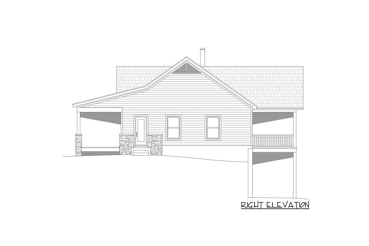 Plan 680040VR: Country Ranch on a Walkout Basement with Lower Level Rec Room and Home Office - Image #5 - Country, Mountain, Ranch, Rustic