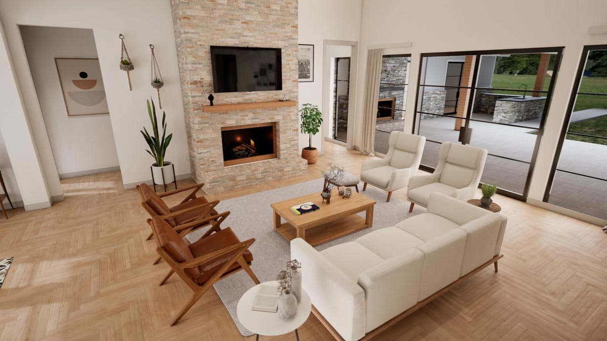 Plan 818030JSS: New American Ranch Plan with Private Primary Suite - 3564 Sq Ft - Image #15 - Cottage, Country, Craftsman, European, New American, Ranch, Transitional