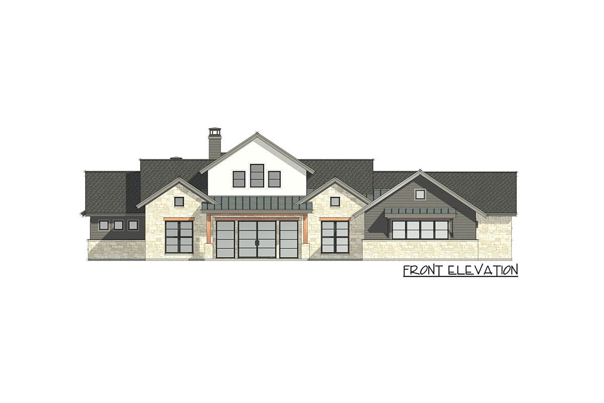 Plan 818030JSS: New American Ranch Plan with Private Primary Suite - 3564 Sq Ft - Image #36 - Cottage, Country, Craftsman, European, New American, Ranch, Transitional