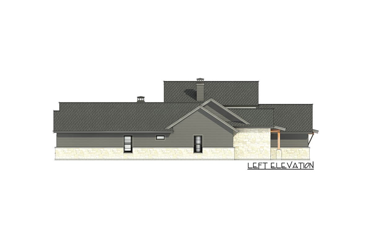 Plan 818030JSS: New American Ranch Plan with Private Primary Suite - 3564 Sq Ft - Image #37 - Cottage, Country, Craftsman, European, New American, Ranch, Transitional