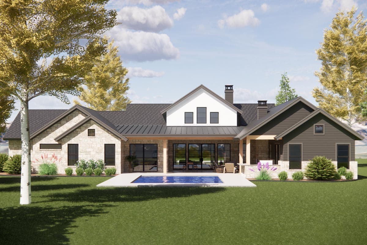 Plan 818030JSS: New American Ranch Plan with Private Primary Suite - 3564 Sq Ft - Image #31 - Cottage, Country, Craftsman, European, New American, Ranch, Transitional