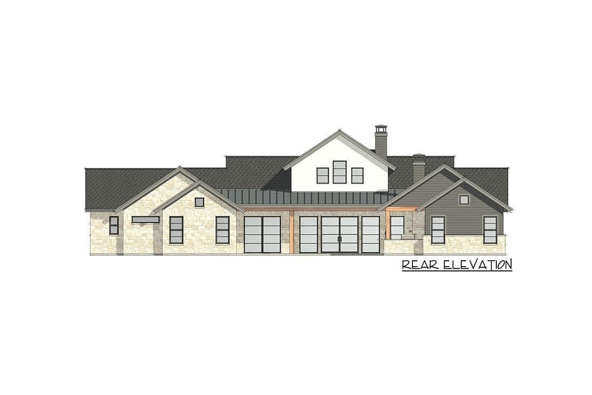 Plan 818030JSS: New American Ranch Plan with Private Primary Suite - 3564 Sq Ft - Image #38 - Cottage, Country, Craftsman, European, New American, Ranch, Transitional