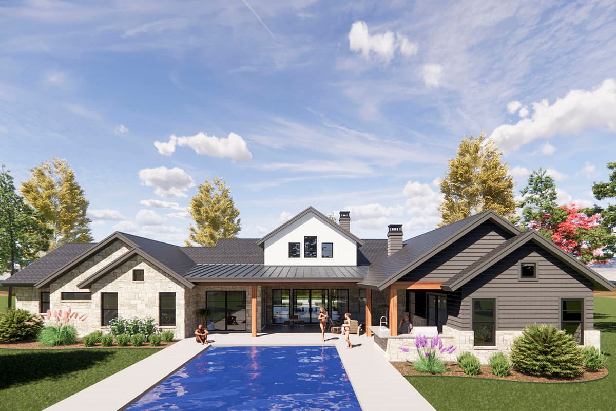 Plan 818030JSS: New American Ranch Plan with Private Primary Suite - 3564 Sq Ft - Image #30 - Cottage, Country, Craftsman, European, New American, Ranch, Transitional