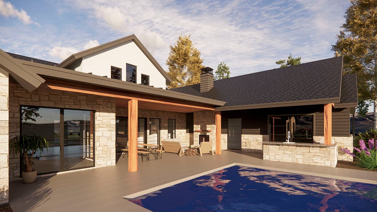 Plan 818030JSS: New American Ranch Plan with Private Primary Suite - 3564 Sq Ft - Image #33 - Cottage, Country, Craftsman, European, New American, Ranch, Transitional