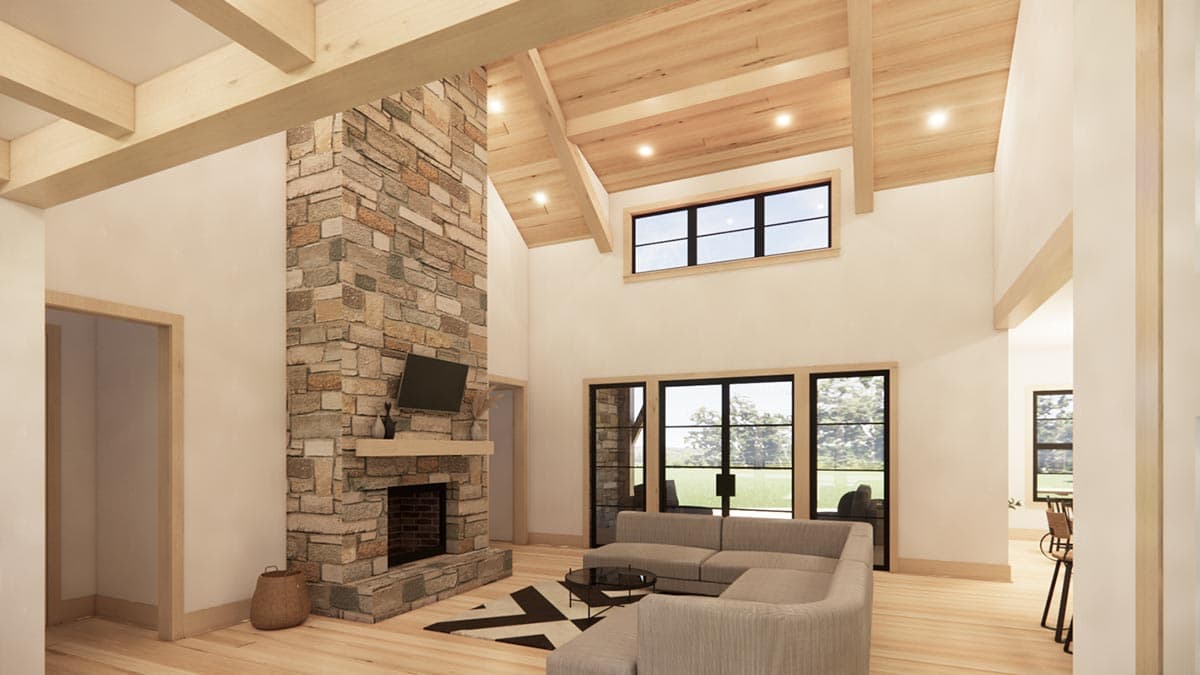 Plan 818031JSS: 4 Bed Modern Hill Country House Plan Under 3000 Square Feet with Vaulted Interior  - Image #7 - Contemporary, Craftsman, Hill Country, Modern Farmhouse, New American, Rustic, Transitional