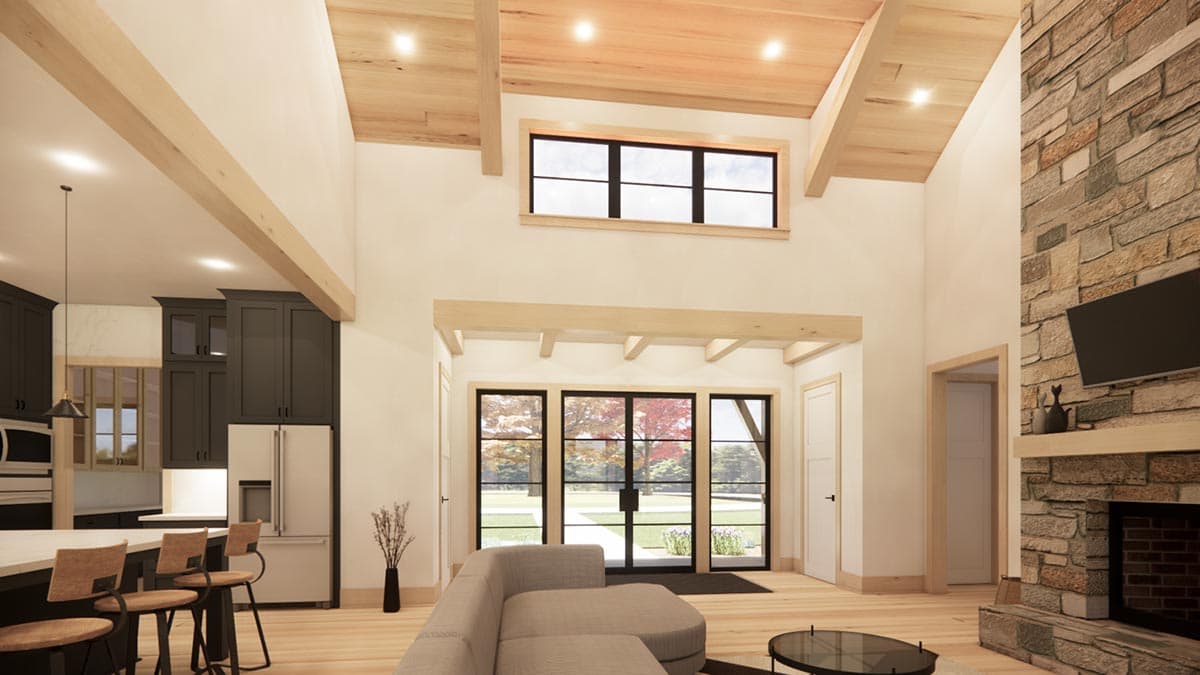 Plan 818031JSS: 4 Bed Modern Hill Country House Plan Under 3000 Square Feet with Vaulted Interior  - Image #9 - Contemporary, Craftsman, Hill Country, Modern Farmhouse, New American, Rustic, Transitional