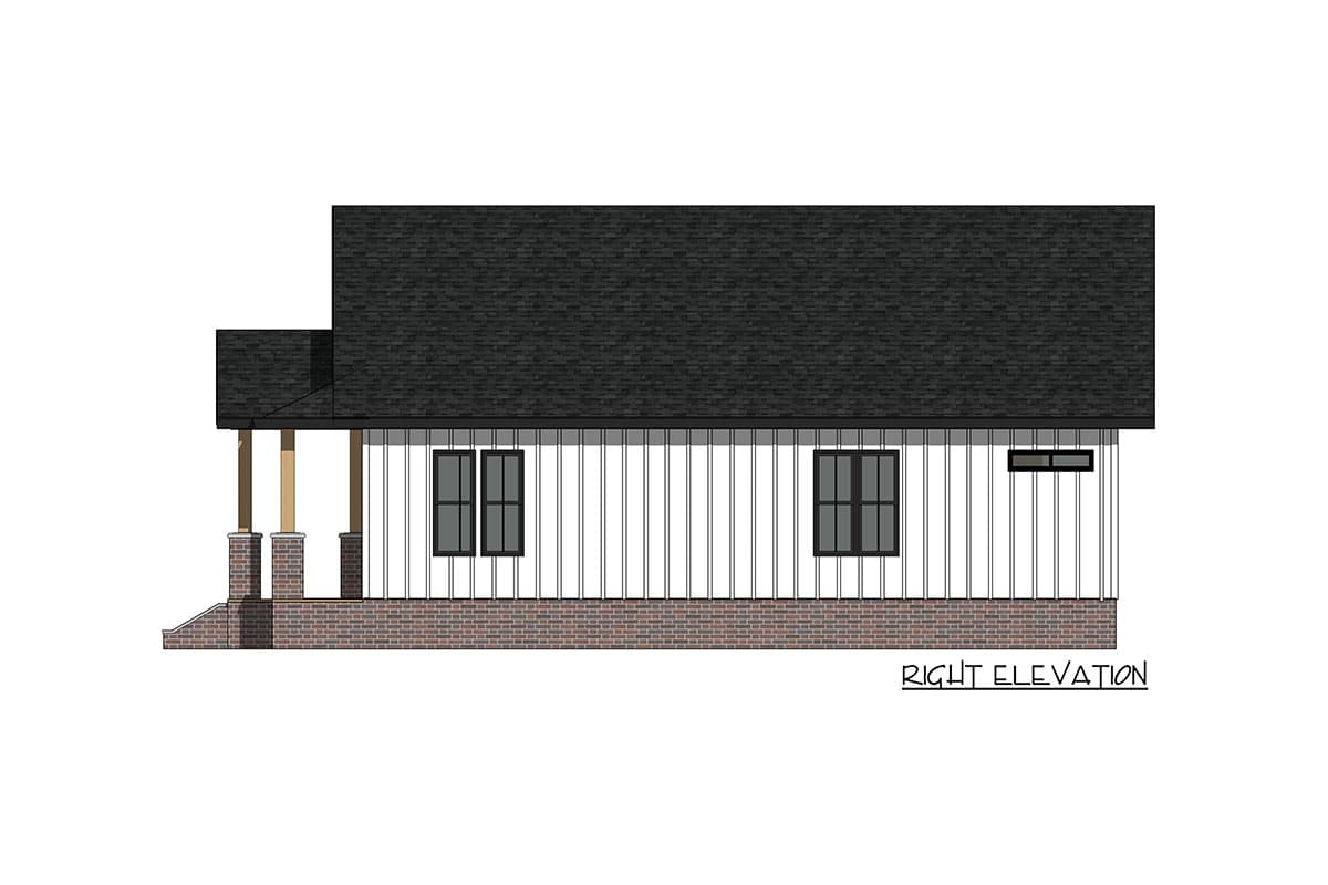 Plan 420082WNT: 1000 Square Foot 2 Bedroom Craftsman House Plan - Image #7 - Cottage, Craftsman, New American, Rustic