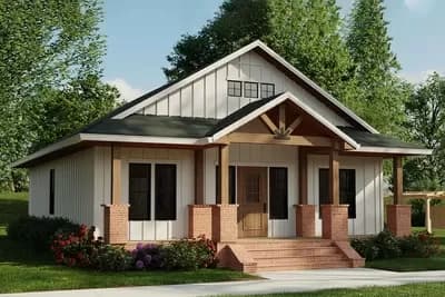 1000 Square Foot 2 Bedroom Craftsman House Plan
