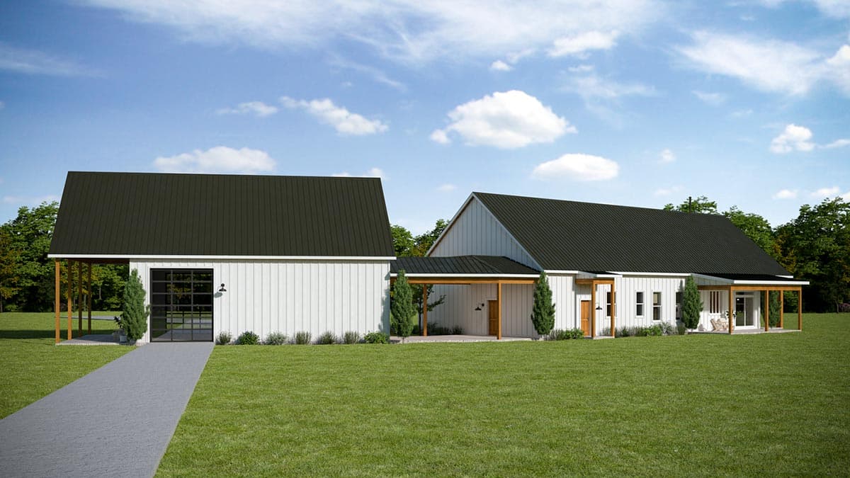 Plan 400014FTY: Flexible 3-Bed Ranch Plan with a Loft - Image #5 - Country, Craftsman, Mountain, Ranch, Rustic