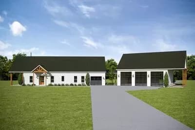 Flexible 3-Bed Ranch Plan with a Loft