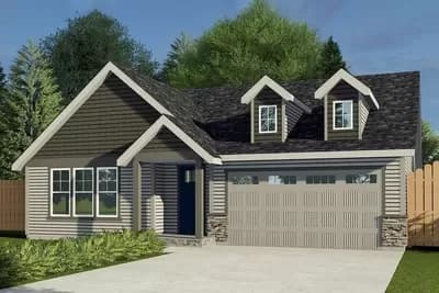 45-Foot Wide 4 Bed Craftsman Home Plan with 4 Bedrooms