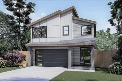 2-Story 4-Bed Modern House Plan Under 2200 Square Feet with 2-Car Garage