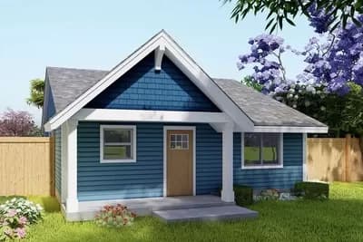 Two Bed One Bath ADU Casita with Front Porch - 784 Sq Ft