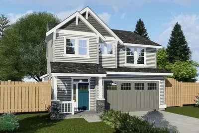 2-Story Craftsman Plan with Open Main Level