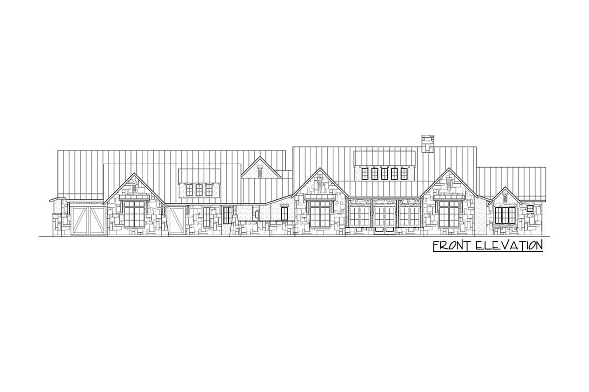 Plan 915055CHP: 4-Bed Hill Country House Plan with 4-Car Motor Court and Large Covered Outdoor Living Space - Image #14 - Country, Craftsman, Farmhouse, Hill Country, Modern Farmhouse, Mountain, New American, Transitional