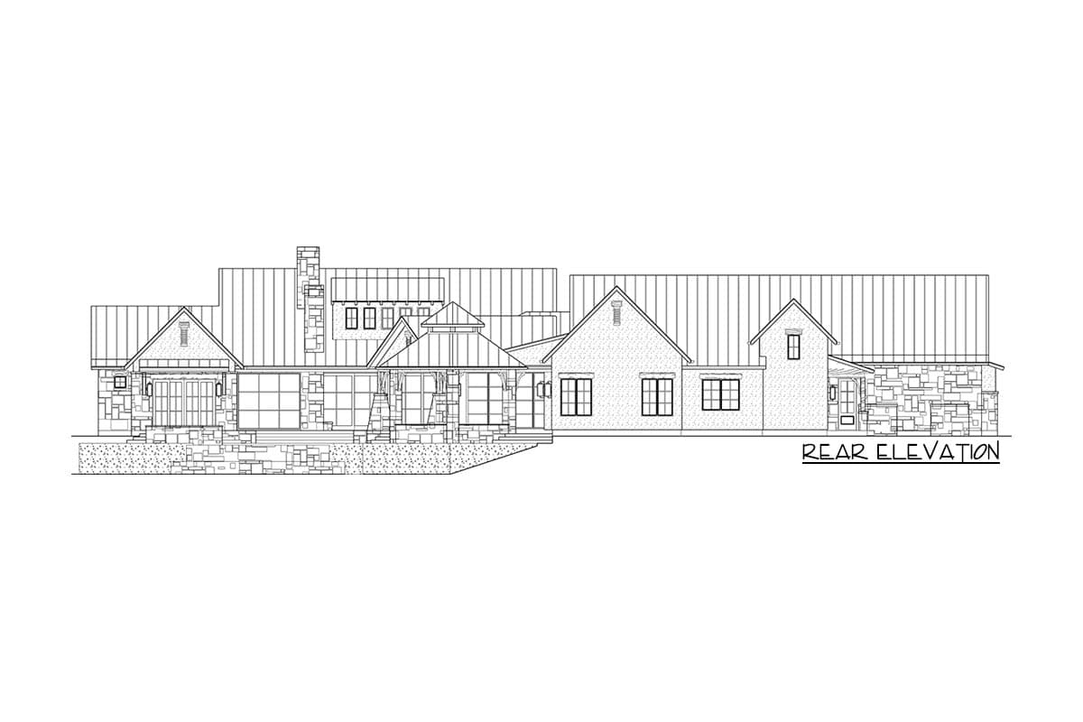 Plan 915055CHP: 4-Bed Hill Country House Plan with 4-Car Motor Court and Large Covered Outdoor Living Space - Image #15 - Country, Craftsman, Farmhouse, Hill Country, Modern Farmhouse, Mountain, New American, Transitional