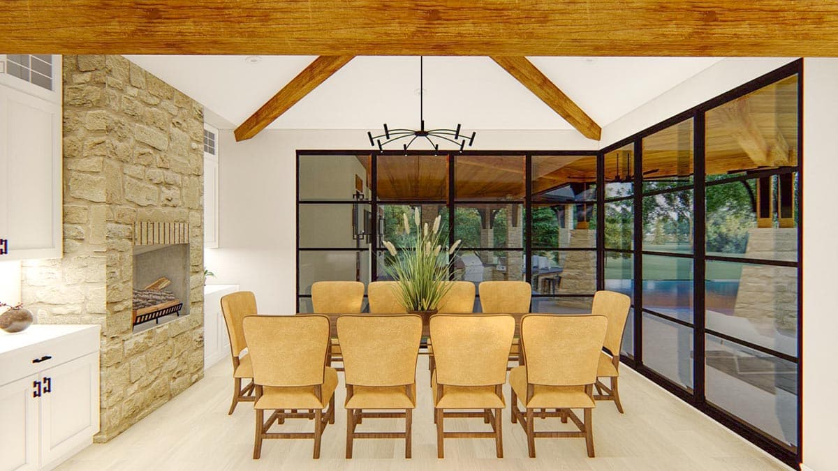 Plan 915055CHP: 4-Bed Hill Country House Plan with 4-Car Motor Court and Large Covered Outdoor Living Space - Image #6 - Country, Craftsman, Farmhouse, Hill Country, Modern Farmhouse, Mountain, New American, Transitional
