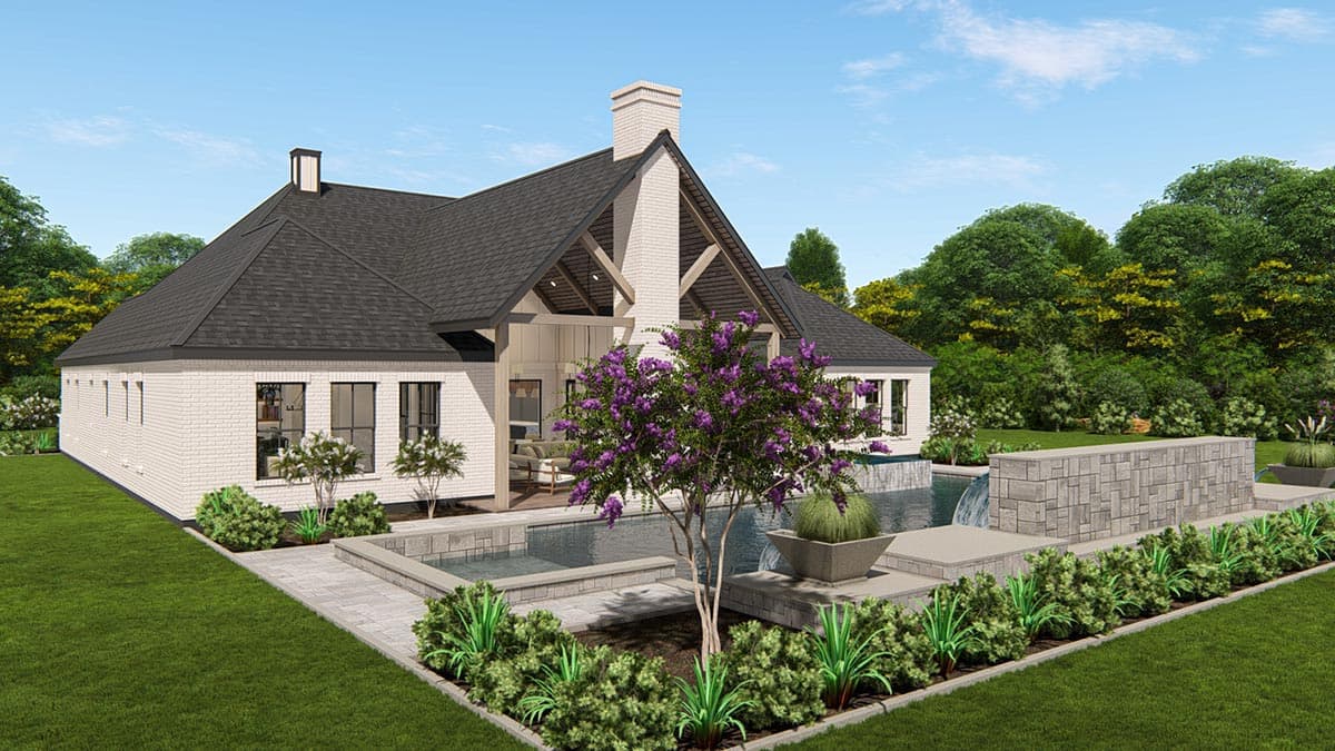 Plan 25428TF: Expanded One-Level New American Craftsman House Plan with Home Office and Game Room - Image #6 - Craftsman, Modern Farmhouse, New American