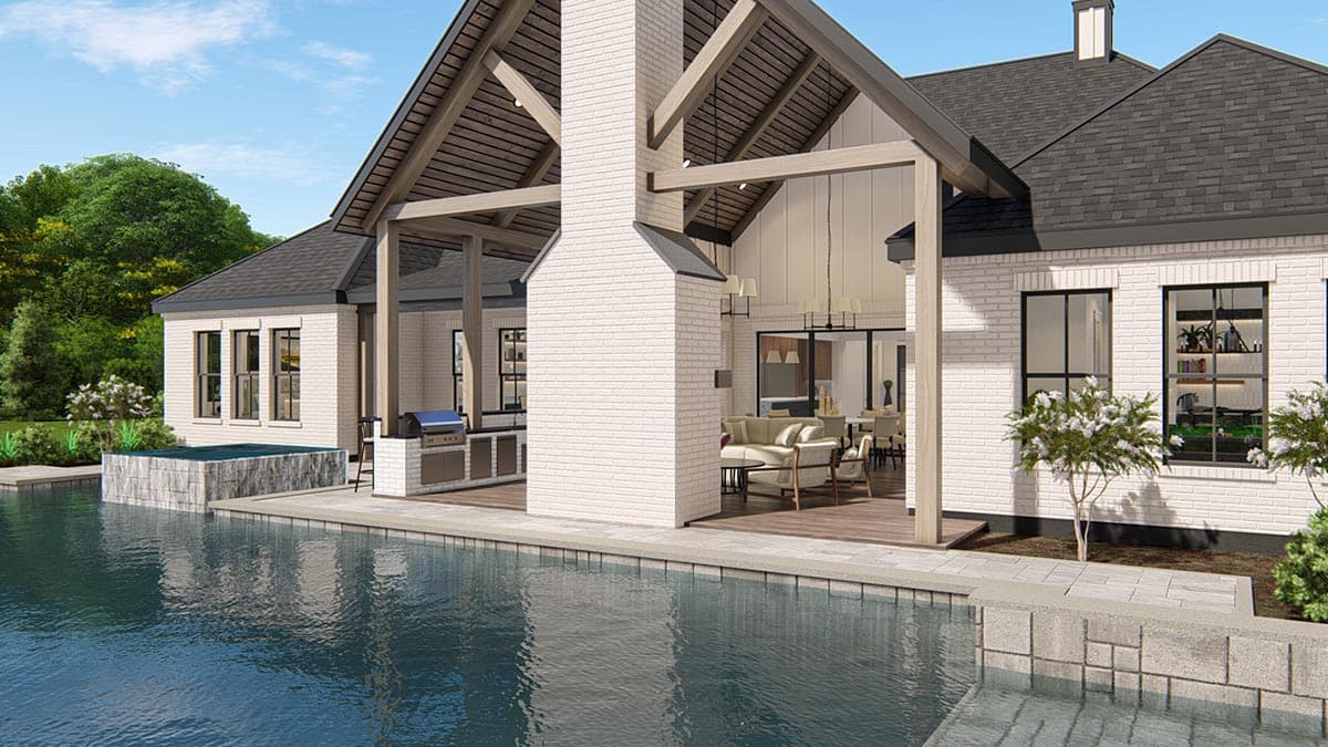 Plan 25428TF: Expanded One-Level New American Craftsman House Plan with Home Office and Game Room - Image #7 - Craftsman, Modern Farmhouse, New American