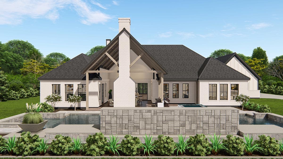 Plan 25428TF: Expanded One-Level New American Craftsman House Plan with Home Office and Game Room - Image #8 - Craftsman, Modern Farmhouse, New American