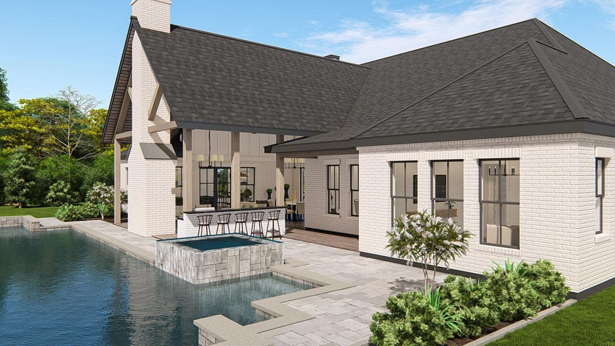 Plan 25428TF: Expanded One-Level New American Craftsman House Plan with Home Office and Game Room - Image #10 - Craftsman, Modern Farmhouse, New American